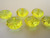 Yellow 14mm faceted rondelle acrylic beads