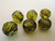 Green 12mm faceted round acrylic beads