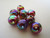 Brown ab 10mm round acrylic beads