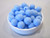 Opaque blue 8mm round acrylic beads