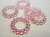 Light pink ab 14mm knobbed rondelle acrylic beads