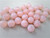 Pink opal 8mm round druk Czech glass beads