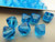 Aqua blue 8mm bicone Czech glass beads