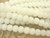 Milky white 4mm round glass beads