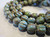 Blue picasso 5mm melon Czech glass beads