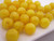 Yellow 10mm round vintage lucite beads