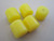 Yellow 13mm tube vintage lucite beads