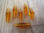 Amber brown 24x9mm elongated bicone Czech glass beads
