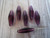 Dark amethyst purple 24x9mm elongated bicone Czech glass beads