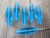 Aqua blue 24x9mm bicone Czech glass beads