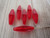 Siam red 24x9mm bicone Czech glass beads
