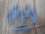 Light sapphire blue 24x9mm bicone Czech glass beads
