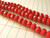 Opaque red 6x4mm faceted rondelle glass crystal bead