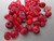 Red coral nugget beads