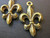 Fleur de Lis Charm 25mm Antique Bronze French Lily