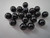 Black 8mm round Czech druk beads