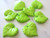 Opaque Green 16mm Beech Leaves Acrylic Plastic Beads