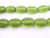 green 8x6mm flat oval Czech glass beads