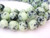 Green 6mm round Czech glass bead