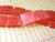 Pink cateye glass beads 20mm square