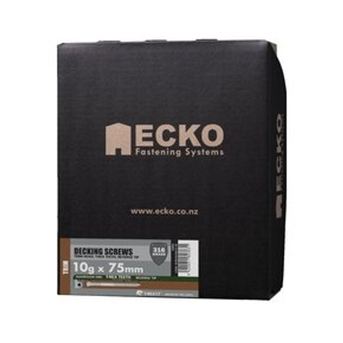 Ecko Deck Screw 10 X 75 Trim T25 S/S316 1000Pk