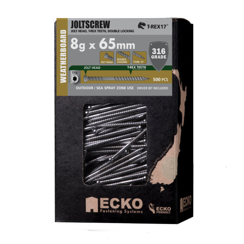 Ecko Jolt Screw 8G 65Mm S/S136 T15 500Pk