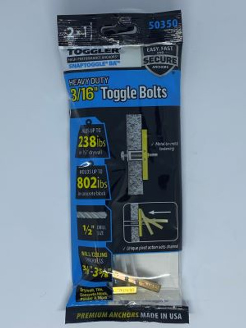 Snap Toggle 3/16  With Screws (2) 50350