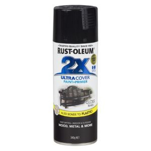 2X Ultra Cover Gloss Black 12Oz Aerosol