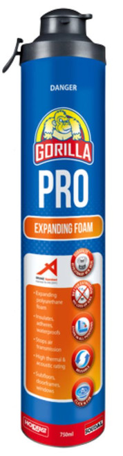 Gorilla Pro Expanding Foam 750Ml Click & Fix