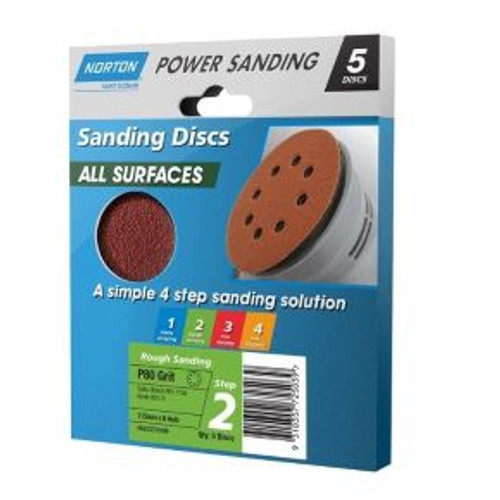 All Surface Spg Disc 115Mm 8H P80 Pk5