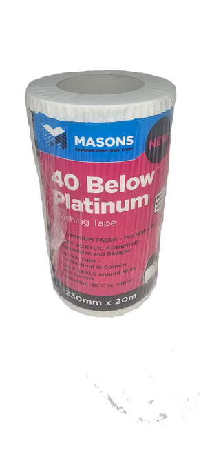 40 Below Platinum Flashing Tape 230Mm X 20M
