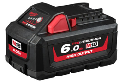 Milw M18 Battery Red Lithium-Ion High Output 6.0Ah