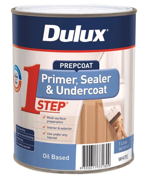 Dulux 1 Step 1L Oil Based Primer Dulux 1Step 1L Oil Based Primer / Sealer / Undercoat