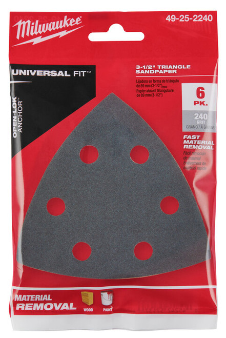 Milw Multi Tool Grit Sand Paper 240 6Pk