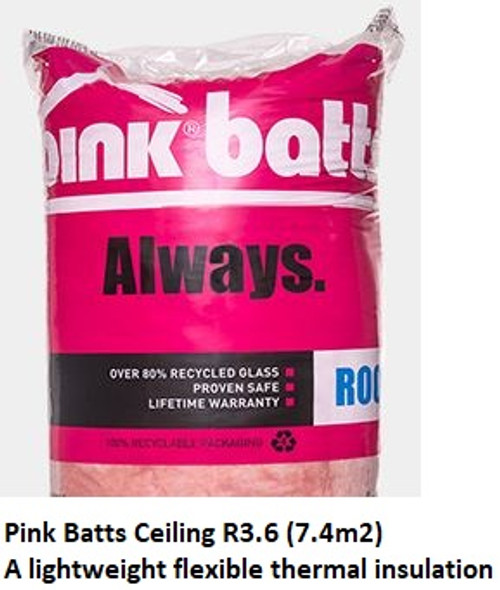 Pink Batts R3.6 Ceiling 7.4M2