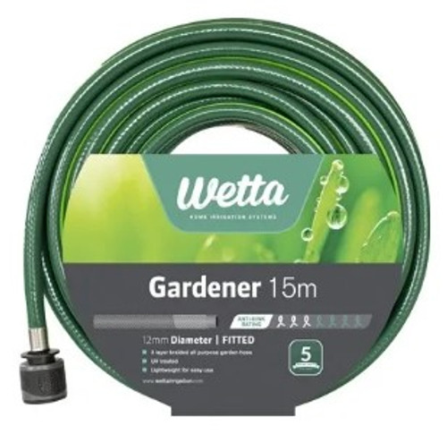 Wetta Hose Gardener 5Yrs 12Mm X 15M Fitt