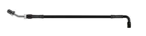 Goodridge 80in Universal Clutch Line w/Black Zinc Fittings & Black Hose - 90Deg Banjo w/AN3 Fitting