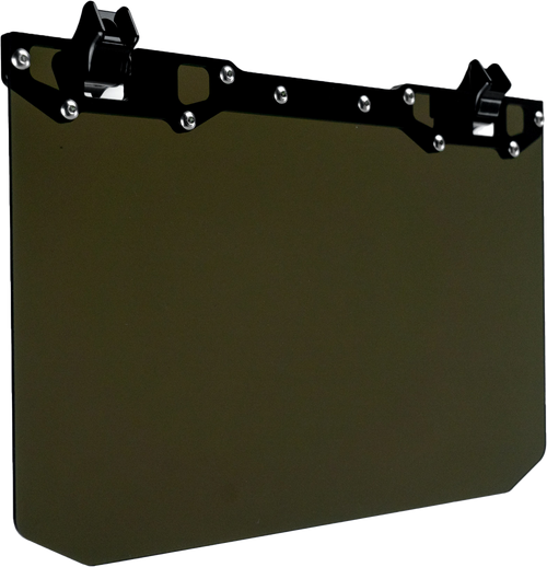 12" X 8" Narrow Mount Sun Viso W/Tinted Shield  Black