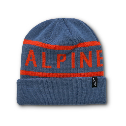 Wordy Cuff Beanie Blue/Red
