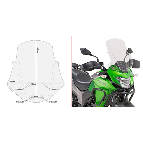 Windshield Specific Clear Kaw D4121ST