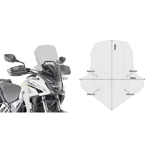 Windshield Specific Smoke Hon D1171S