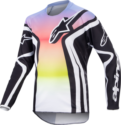 Youth Racer Semi Jersey Black/Multi Color Ys