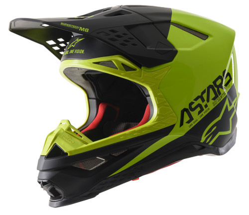 S.Tech S M8 Echo Helmet Black/Yellow Fluo/M&G Lg
