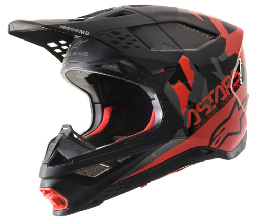 S.Tech S M8 Echo Helmet Black/Grey/Red Fluo/M&G Xs