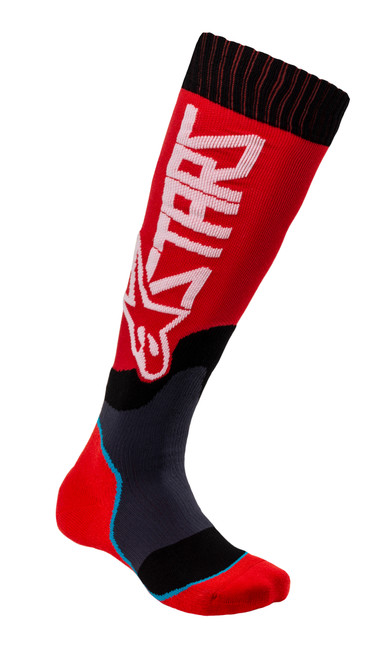 Mx Plus 2 Socks Red/White Large