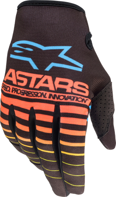 Youth Radar Gloves Black/Yellow Fluo/Coral Yxs