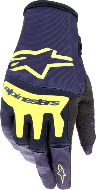 Techstar Gloves Night Navy/Yellow Fluo Lg