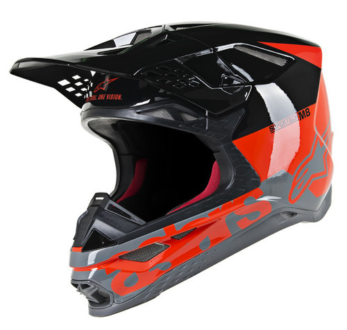 S.Tech S M8 Radium Helmet Red/Black/Grey Sm