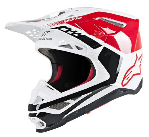 S.Tech S M8 Triple Helmet Red/White Xs
