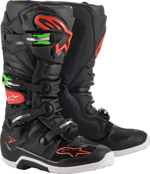 Tech 7 Boots Black/Red/Green Sz 09
